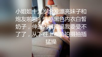 小姐姐十九岁金发漂亮妹子和炮友啪啪，性感黑色内衣白皙奶子，伸进内裤摸逼我要受不了了，从下往上视角拍摄抽插猛操